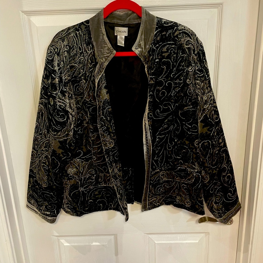 Chico size 2 10-12 bust 44” Open Front lined Jacket